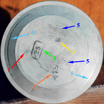 Рис. 1. Вид поршня сверху (донце поршня)