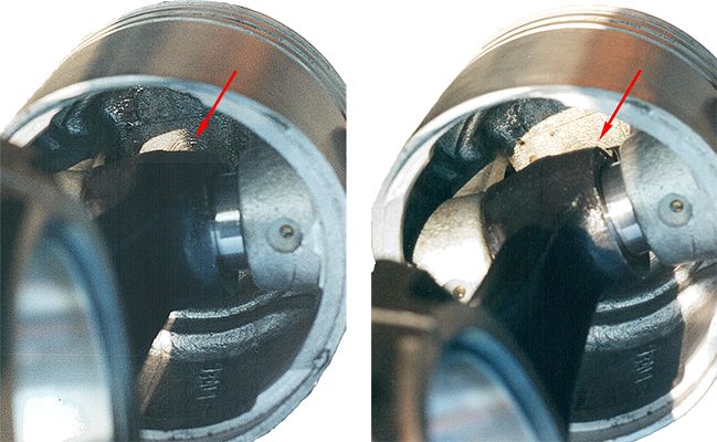 Рис. 5. Вид поршней снизу